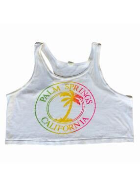 VTG 1980’s Palm Springs, California Coachella Racerback Tank Top USA Large